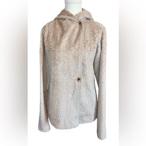 Patagonia Soft Tan Teddy Jacket with Hood
Women’s size M